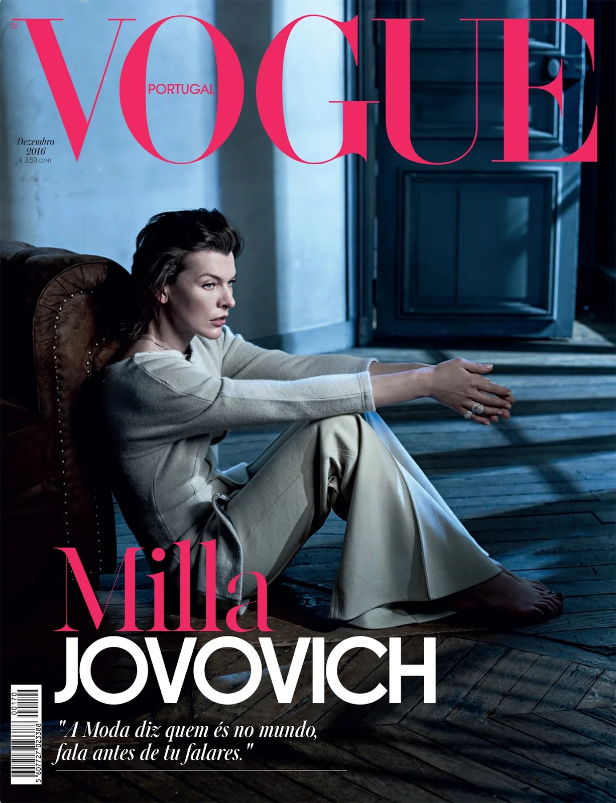 Milla Jovovich Fronts Vogue Portugal December 2016, Lensed By Milla Jovovich Fronts Vogue Portugal December 2016, Lensed By